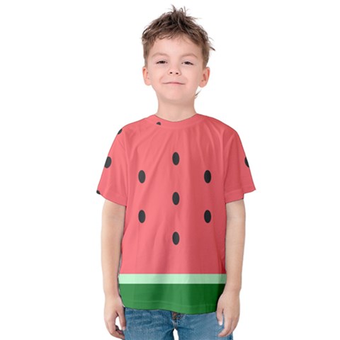 Watermelon Melon Fruit Healthy Food Meal Breakfast Lunch Juice Lemonade Summer Kids  Cotton T-shirt by Maspions