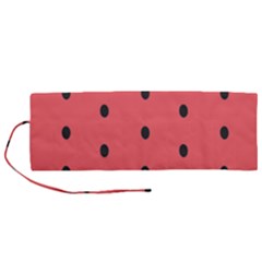 Watermelon Melon Fruit Healthy Food Meal Breakfast Lunch Juice Lemonade Summer Roll Up Canvas Pencil Holder (m) by Maspions