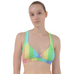 Rainbow Cloud Background Pastel Template Multi Coloured Abstract Sweetheart Sports Bra by Maspions