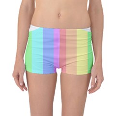 Rainbow Cloud Background Pastel Template Multi Coloured Abstract Reversible Boyleg Bikini Bottoms