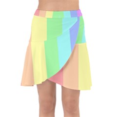 Rainbow Cloud Background Pastel Template Multi Coloured Abstract Wrap Front Skirt