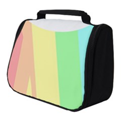 Rainbow Cloud Background Pastel Template Multi Coloured Abstract Full Print Travel Pouch (small)