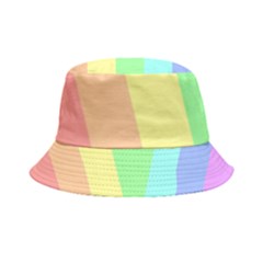 Rainbow Cloud Background Pastel Template Multi Coloured Abstract Inside Out Bucket Hat by Maspions