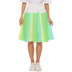 Rainbow Cloud Background Pastel Template Multi Coloured Abstract Classic Short Skirt by Maspions
