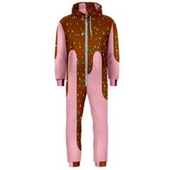 Ice Cream Dessert Food Cake Chocolate Sprinkles Sweet Colorful Drip Sauce Cute Hooded Jumpsuit (men) by Maspions