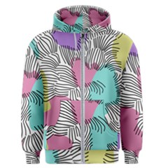 Lines Line Art Pastel Abstract Multicoloured Surfaces Art Men s Zipper Hoodie