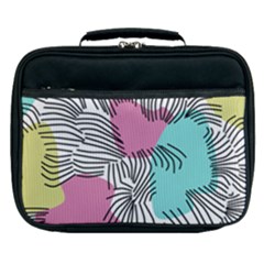 Lines Line Art Pastel Abstract Multicoloured Surfaces Art Lunch Bag