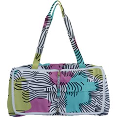 Lines Line Art Pastel Abstract Multicoloured Surfaces Art Multi Function Bag