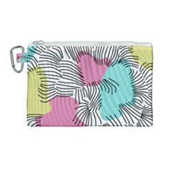 Lines Line Art Pastel Abstract Multicoloured Surfaces Art Canvas Cosmetic Bag (large) by Maspions