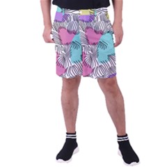 Lines Line Art Pastel Abstract Multicoloured Surfaces Art Men s Pocket Shorts by Maspions