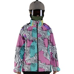 Lines Line Art Pastel Abstract Multicoloured Surfaces Art Men s Zip Ski And Snowboard Waterproof Breathable Jacket by Maspions