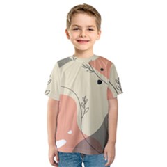 Pattern Line Art Texture Minimalist Design Kids  Sport Mesh T-shirt