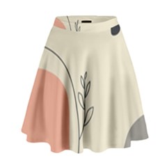 Pattern Line Art Texture Minimalist Design High Waist Skirt