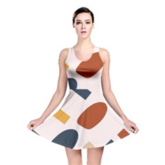 Boho Bohemian Style Design Minimalist Aesthetic Pattern Art Shapes Lines Reversible Skater Dress