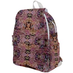 Pink On Brown Top Flap Backpack
