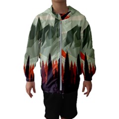 Mountain Travel Canyon Nature Tree Wood Kids  Hooded Windbreaker