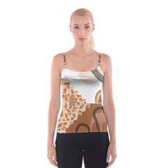 Bohemian Digital Minimalist Boho Style Geometric Abstract Art Spaghetti Strap Top