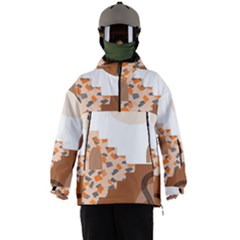 Bohemian Digital Minimalist Boho Style Geometric Abstract Art Men s Ski And Snowboard Waterproof Breathable Jacket by Maspions