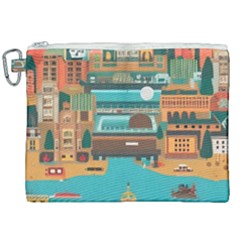 City Painting Town Urban Artwork Canvas Cosmetic Bag (xxl)