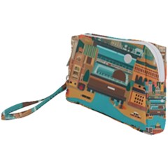 City Painting Town Urban Artwork Wristlet Pouch Bag (small) by Maspions