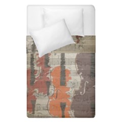 Music Notes Score Song Melody Classic Classical Vintage Violin Viola Cello Bass Duvet Cover Double Side (single Size) by Maspions