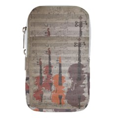 Music Notes Score Song Melody Classic Classical Vintage Violin Viola Cello Bass Waist Pouch (large) by Maspions