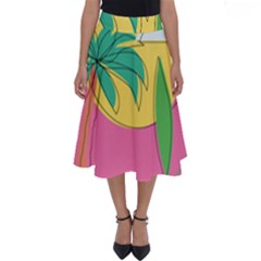 Ocean Watermelon Vibes Summer Surfing Sea Fruits Organic Fresh Beach Nature Perfect Length Midi Skirt by Maspions