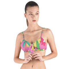 Ocean Watermelon Vibes Summer Surfing Sea Fruits Organic Fresh Beach Nature Tie Up Cut Bikini Top by Maspions