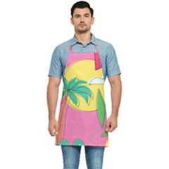 Ocean Watermelon Vibes Summer Surfing Sea Fruits Organic Fresh Beach Nature Kitchen Apron by Maspions