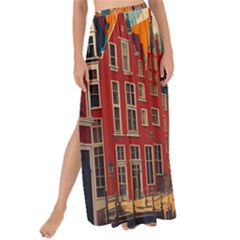 London England Bridge Europe Buildings Architecture Vintage Retro Town City Maxi Chiffon Tie-up Sarong