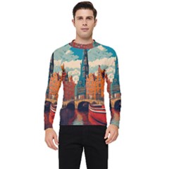 London England Bridge Europe Buildings Architecture Vintage Retro Town City Men s Long Sleeve Rash Guard by Maspions