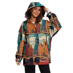 London England Bridge Europe Buildings Architecture Vintage Retro Town City Women s Ski And Snowboard Waterproof Breathable Jacket