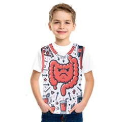 Health Gut Health Intestines Colon Body Liver Human Lung Junk Food Pizza Kids  Basketball Tank Top