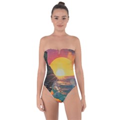 Pretty Art Nice Tie Back One Piece Swimsuit