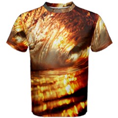 Wave Art Mood Water Sea Beach Men s Cotton T-shirt by Maspions