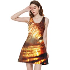 Wave Art Mood Water Sea Beach Inside Out Racerback Dress by Maspions