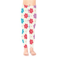 Abstract Art Pattern Colorful Artistic Flower Nature Spring Kids  Leggings