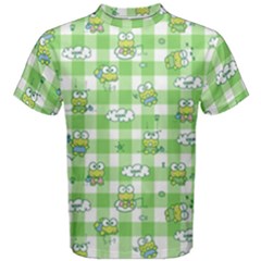 Frog Cartoon Pattern Cloud Animal Cute Seamless Men s Cotton T-shirt