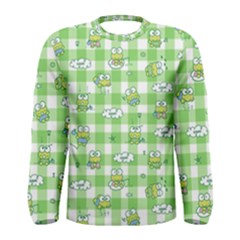 Frog Cartoon Pattern Cloud Animal Cute Seamless Men s Long Sleeve T-shirt by Bedest