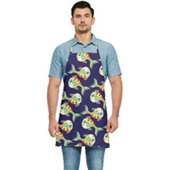 Fish Abstract Animal Art Nature Texture Water Pattern Marine Life Underwater Aquarium Aquatic Kitchen Apron by Bedest