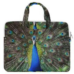 Peacock Bird Feathers Pheasant Nature Animal Texture Pattern Macbook Pro 15  Double Pocket Laptop Bag  by Bedest