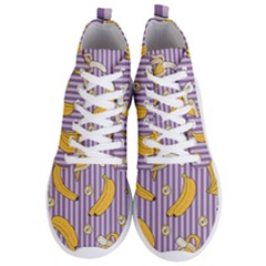 Pattern Bananas Fruit Tropical Seamless Texture Graphics Men s Lightweight High Top Sneakers by Bedest