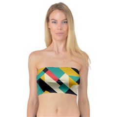 Geometric Pattern Retro Colorful Abstract Bandeau Top by Bedest