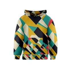 Geometric Pattern Retro Colorful Abstract Kids  Pullover Hoodie