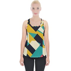 Geometric Pattern Retro Colorful Abstract Piece Up Tank Top