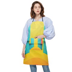 Colorful Rainbow Pattern Digital Art Abstract Minimalist Minimalism Pocket Apron