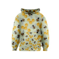 Bees Pattern Honey Bee Bug Honeycomb Honey Beehive Kids  Pullover Hoodie