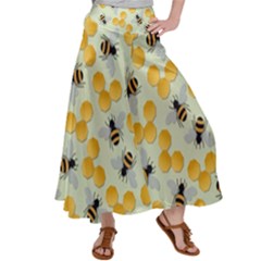 Bees Pattern Honey Bee Bug Honeycomb Honey Beehive Women s Satin Palazzo Pants