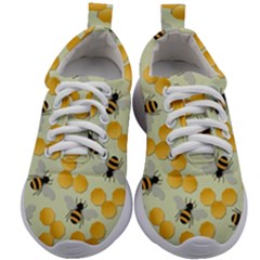 Bees Pattern Honey Bee Bug Honeycomb Honey Beehive Kids Athletic Shoes