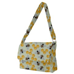 Bees Pattern Honey Bee Bug Honeycomb Honey Beehive Full Print Messenger Bag (M)